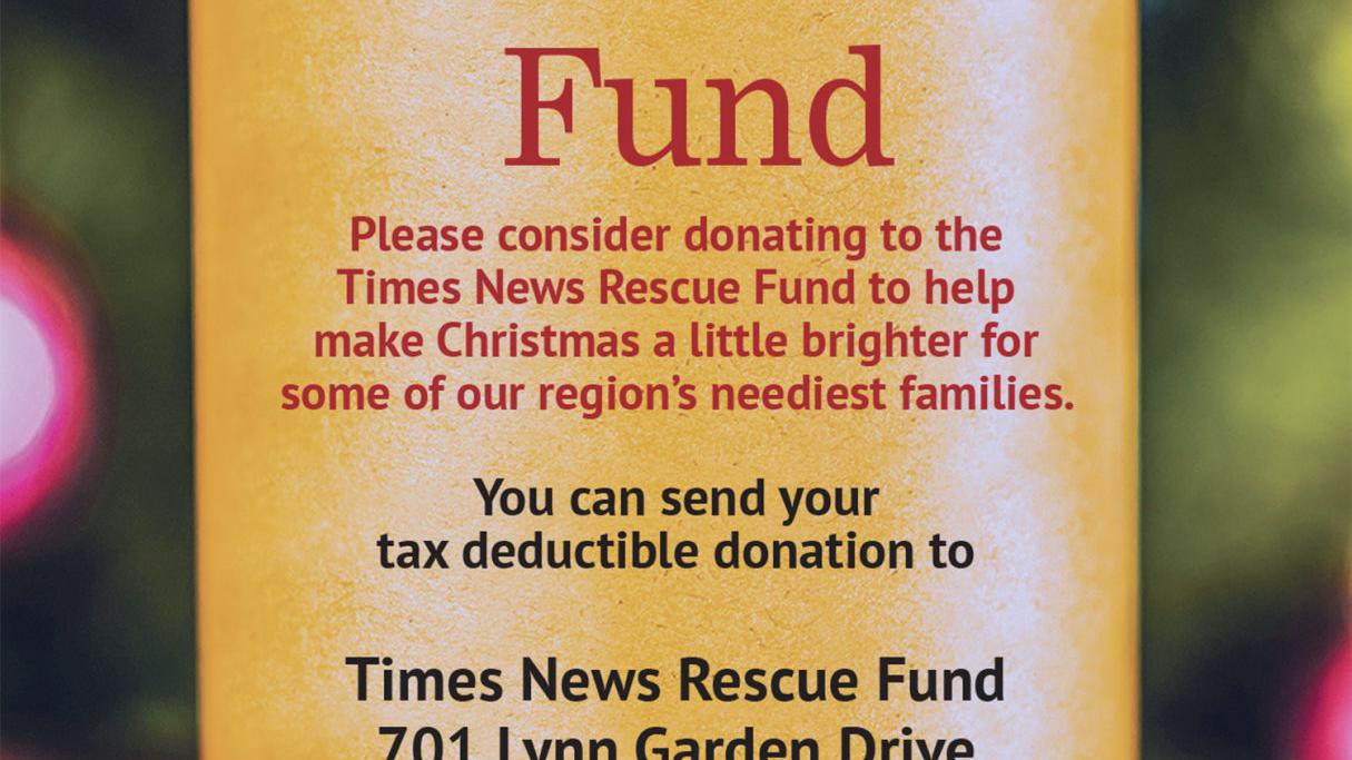 Watch now: Times News Rescue Fund seeks to ease burden for local families